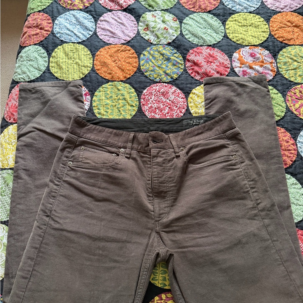 rag & bone Brown Corduroy Men Pants